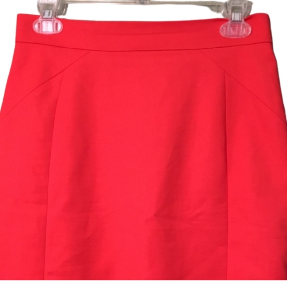 H&M Bright Red Short Mini Pencil Skirt Sz 4 - Picture 2 of 7